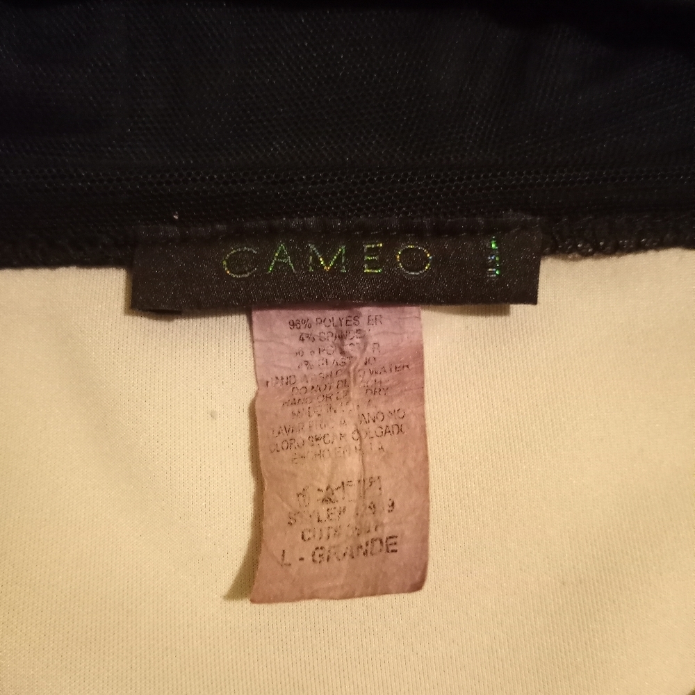 Cameo Black & Beige Stripe Dress - Picture 3 of 3